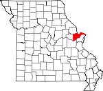 Map of Missouri showing St. Charles County - Click on map for a greater detail.