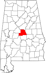 Map of Alabama showing Chilton County - Click on map for a greater detail.