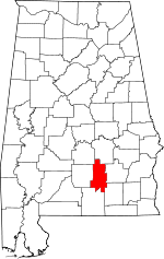 Map of Alabama showing Crenshaw County - Click on map for a greater detail.