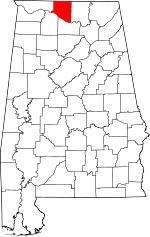 Map of Alabama showing Limestone County - Click on map for a greater detail.