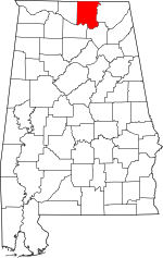 Map of Alabama showing Madison County - Click on map for a greater detail.
