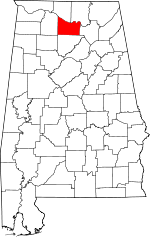 Map of Alabama showing Morgan County - Click on map for a greater detail.
