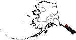 Map of Alaska showing Haines Borough - Click on map for a greater detail.
