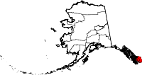 Map of Alaska showing Ketchikan Gateway Borough - Click on map for a greater detail.