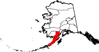 Map of Alaska showing Lake and Peninsula Borough - Click on map for a greater detail.