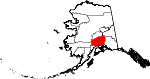 Map of Alaska showing Matanuska-Susitna Borough - Click on map for a greater detail.
