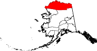 Map of Alaska showing North Slope Borough - Click on map for a greater detail.