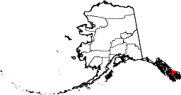 Map of Alaska showing Wrangell Borough - Click on map for a greater detail.
