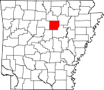 Map of Arkansas showing Cleburne County - Click on map for a greater detail.