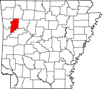 Map of Arkansas showing Franklin County - Click on map for a greater detail.