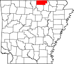 Map of Arkansas showing Fulton County - Click on map for a greater detail.
