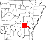 Map of Arkansas showing Jefferson County - Click on map for a greater detail.