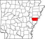 Map of Arkansas showing Lee County - Click on map for a greater detail.