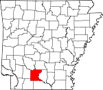 Map of Arkansas showing Ouachita County - Click on map for a greater detail.