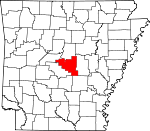 Map of Arkansas showing Pulaski County - Click on map for a greater detail.