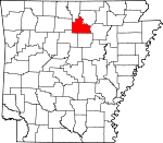 Map of Arkansas showing Stone County - Click on map for a greater detail.