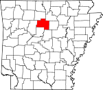 Map of Arkansas showing Van Buren County - Click on map for a greater detail.