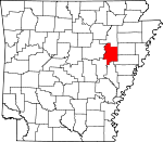 Map of Arkansas showing Woodruff County - Click on map for a greater detail.