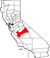 Map of California showing Fresno County - Click on map for a greater detail.