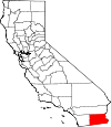 Map of California showing Imperial County - Click on map for a greater detail.