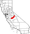 Map of California showing Madera County - Click on map for a greater detail.