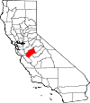 Map of California showing Merced County - Click on map for a greater detail.
