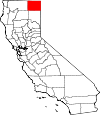 Map of California showing Modoc County - Click on map for a greater detail.