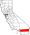 Map of California showing Riverside County - Click on map for a greater detail.