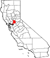 Map of California showing Sacramento County - Click on map for a greater detail.