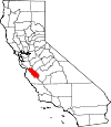 Map of California showing San Benito County - Click on map for a greater detail.