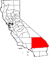 Map of California showing San Bernardino County - Click on map for a greater detail.