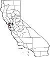 Map of California showing San Francisco County - Click on map for a greater detail.