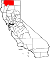 Map of California showing Siskiyou County - Click on map for a greater detail.