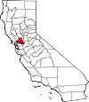 Map of California showing Solano County - Click on map for a greater detail.