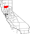 Map of California showing Tehama County - Click on map for a greater detail.
