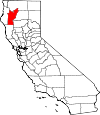 Map of California showing Trinity County - Click on map for a greater detail.