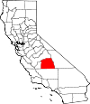 Map of California showing Tulare County - Click on map for a greater detail.