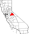 Map of California showing Tuolumne County - Click on map for a greater detail.