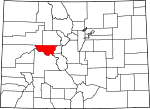 Map of Colorado showing Pitkin County - Click on map for a greater detail.