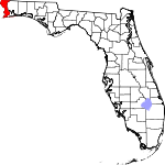 Map of Florida showing Escambia County - Click on map for a greater detail.