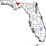 Map of Florida showing Gadsden County - Click on map for a greater detail.