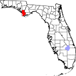 Map of Florida showing Gulf County - Click on map for a greater detail.