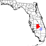 Map of Florida showing Highlands County - Click on map for a greater detail.