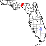 Map of Florida showing Jefferson County - Click on map for a greater detail.