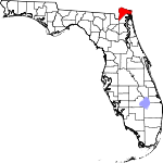 Map of Florida showing Nassau County - Click on map for a greater detail.