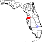 Map of Florida showing Pasco County - Click on map for a greater detail.