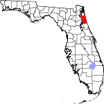 Map of Florida showing St. Johns County - Click on map for a greater detail.