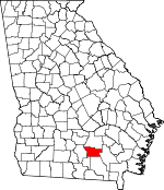 Map of Georgia showing Atkinson County - Click on map for a greater detail.