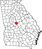Map of Georgia showing Bibb County - Click on map for a greater detail.