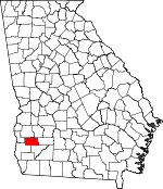 Map of Georgia showing Calhoun County - Click on map for a greater detail.